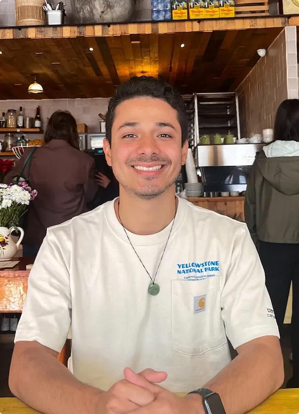 Picture of me in a Café in Méxi co City, México